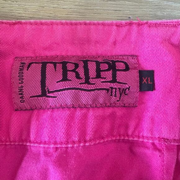 Vintage 90s Tripp NYC Hot Pink Skirt Size XL Y2K Mall Goth Emo Scene Cyber Nu - Picture 6 of 11